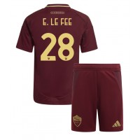 Camiseta AS Roma Enzo Le Fee #28 Primera Equipación Replica 2024-25 para niños mangas cortas (+ Pantalones cortos)